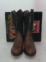 New Men’s Brown Texas Brand Cowboy Boots. 5101 10.5 10 1/2 D. 7-83
