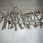 NOS Tan Medium Show Chaps With Fringe Adjustable Waist 43” L-42