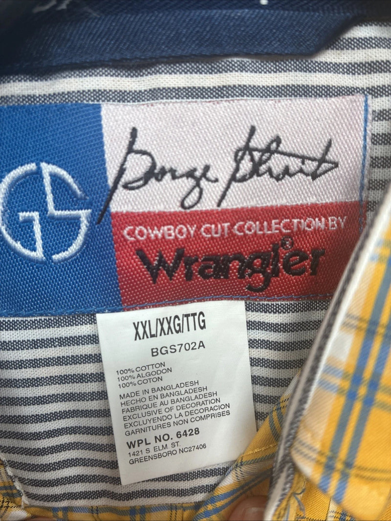 New Boys Wrangler yellow Flannel Long Sleeve Button Up 2XL F-95