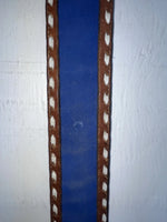 New Blue Genuine Leather Longhorn Tooled 32” Belt #82829 JJ-39