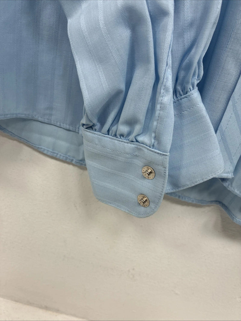 New Women’s ELY Championship Blue Long Sleeve Pearl Snap Large KK-111