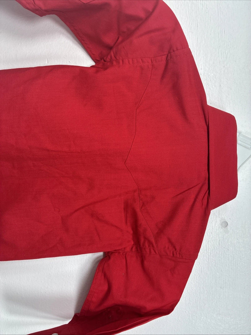 New Kids White Horse Red Long Sleeve Pearl Snap Size 1 DD-153