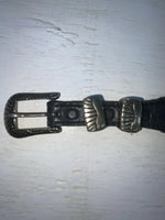 New Black Genuine Leather Weaved 36” Belt #110 Z-109
