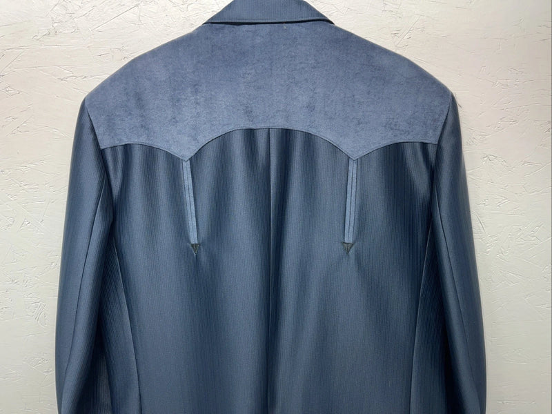 New Men’s Circle S Blue Suit Jacket 52L #24244 Y-610