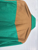 New Men’s Cowboy Threads Green Brown Long Sleeve Button Up Shirt Medium K-61
