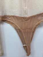 New Tadaski Cream Gem Long Sleeve Half Zip Showing Bodysuit Small TT-44