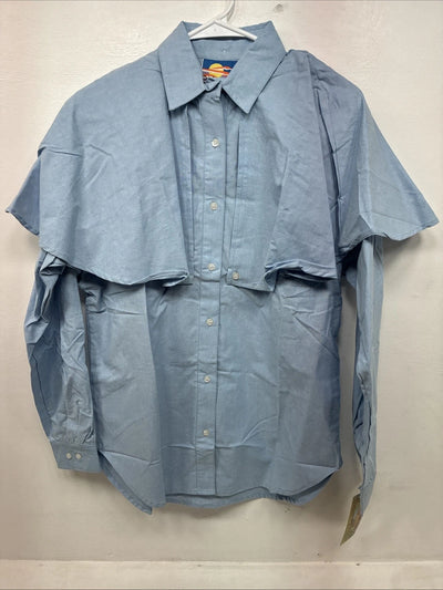 New Women’s Crickets Creek Blue Long Sleeve Button Up Medium MM-91