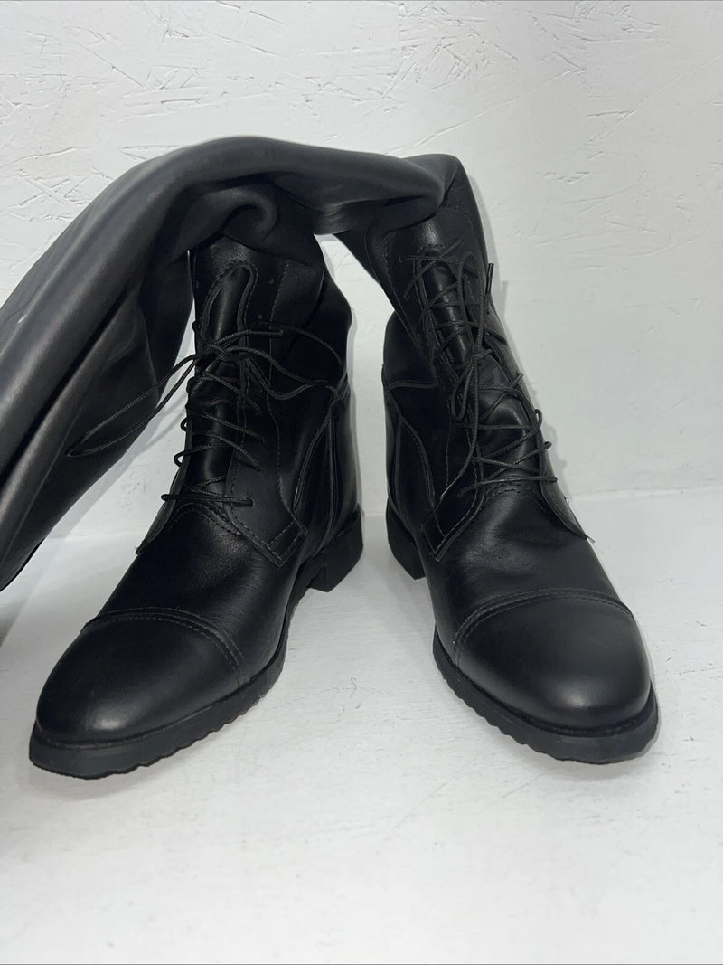 New Women’s Black Emerson English Riding Boots. 51007.5 7 1/2 W. 12-16
