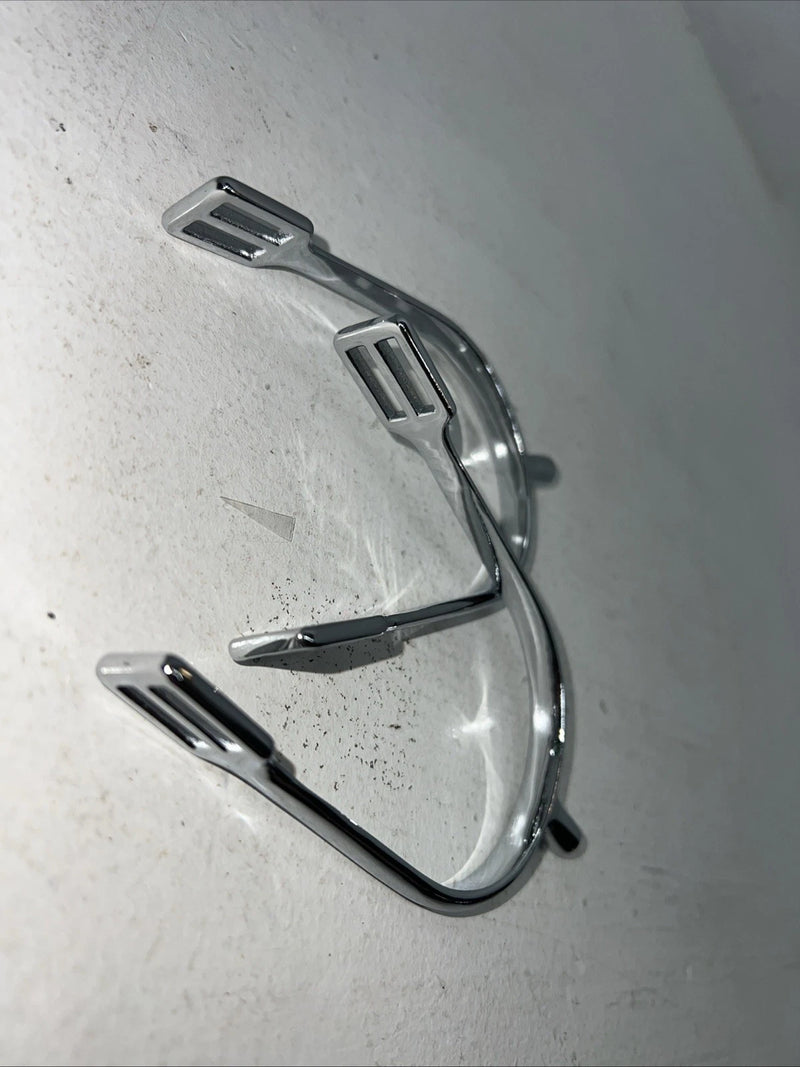 New Kelly Silver Star Silver Metal English Spurs #24-9995 L-500