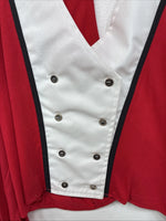 New Women’s Cowboy Threads Red White Long Sleeve Button Up Size Large TT-82