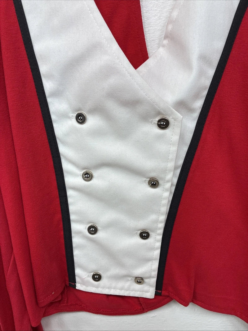 New Women’s Cowboy Threads Red White Long Sleeve Button Up Size Large TT-82