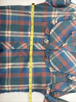 New Girls Panhandle Slim Blue Pink Plaid Long Sleeve Peal Snap Size 6 DD-67