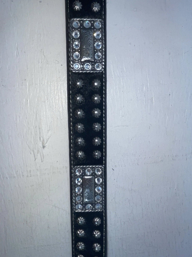 New Black Genuine Leather Nocona Bling And Tooled 46” Belt #M2498267 NN-137
