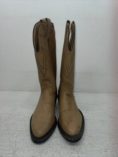 New Youth Brown Texas Brand Cowboy Boots. 4844 5 M. 2-164