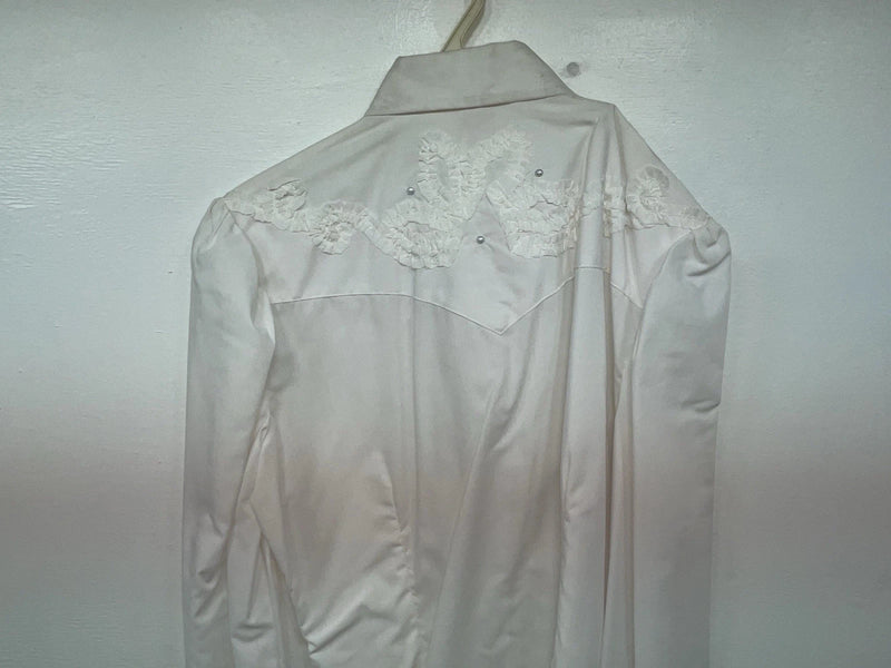 New Women’s White H Bar C Long Sleeve Button Up Shirt 3B-34