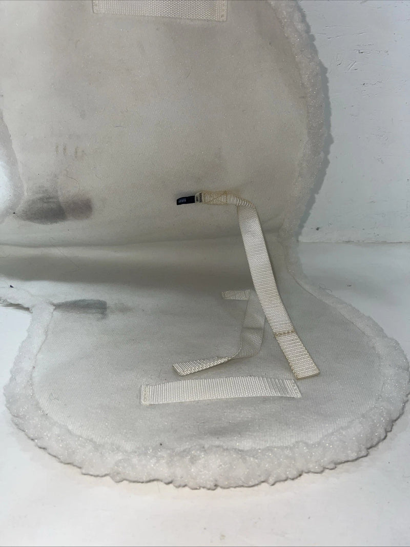 New White Wool English Saddle Seat Cover PP-17