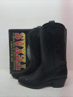 New Men’s Black Texas Brand Cowboy Boots. 5100 9 D. 4-73