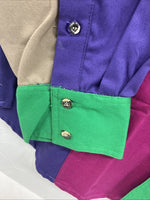 New Men’s San Angelo Multicolor Long Sleeve Button Up Short XL T-39