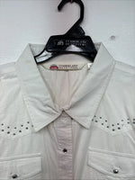 New Women’s Cumberland White Gem Long Sleeve Pearl Snap 3XL GG-89