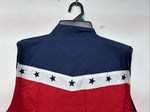 New Women’s Cumberland Red White Blue Short Sleeve Pearl Snap XL II-23