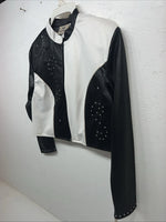 New Women’s 1849 Authentic Ranchwear Black White Short Show Jacket XL WW-35