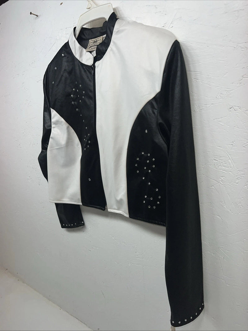 New Women’s 1849 Authentic Ranchwear Black White Short Show Jacket XL WW-35