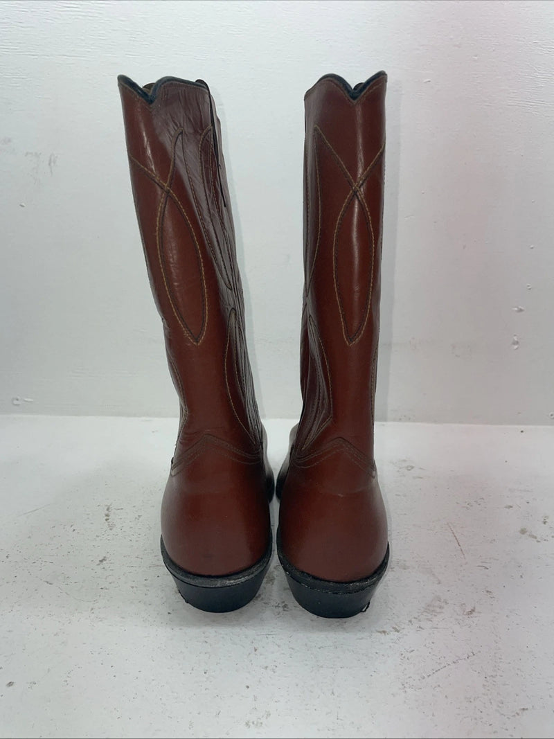 New Men’s Brown Rodeo Cowboy Boots. 5044 10.5 10 1/2 D. 8-27