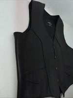 New Men’s Western Express Black Leather Biker Vest 4XL Q-604