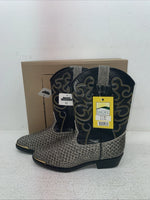 New Men’s Black Snake Skin Smoky Mountain Cowboy Boots. 16469 5.5 5 1/2. 2-78