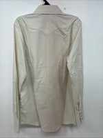 New Kids White Horse Yellow Stripe Long Sleeve Pearl Snap XL DD-61