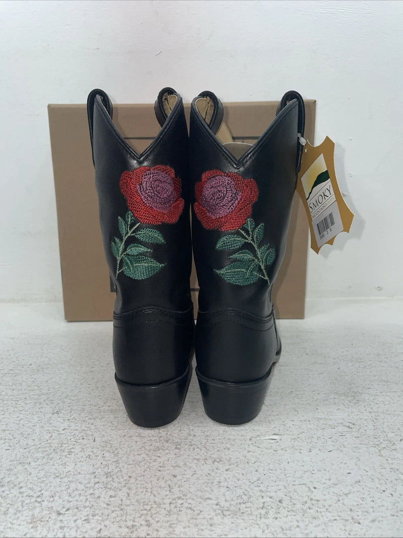 New Youth Black Smoky Mountain Cowboy Boots. 3688 C 3. 22-16