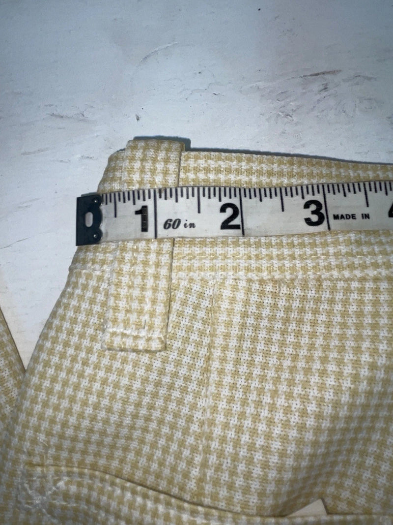 New Vintage Cream Checkered Dickson Jenkins Polyester Pants #502 XX-16