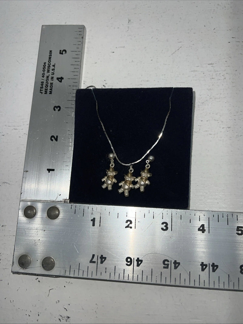 New Women’s Montana Silversmiths Teddy Bear Jewelry Set. JS227 A-63