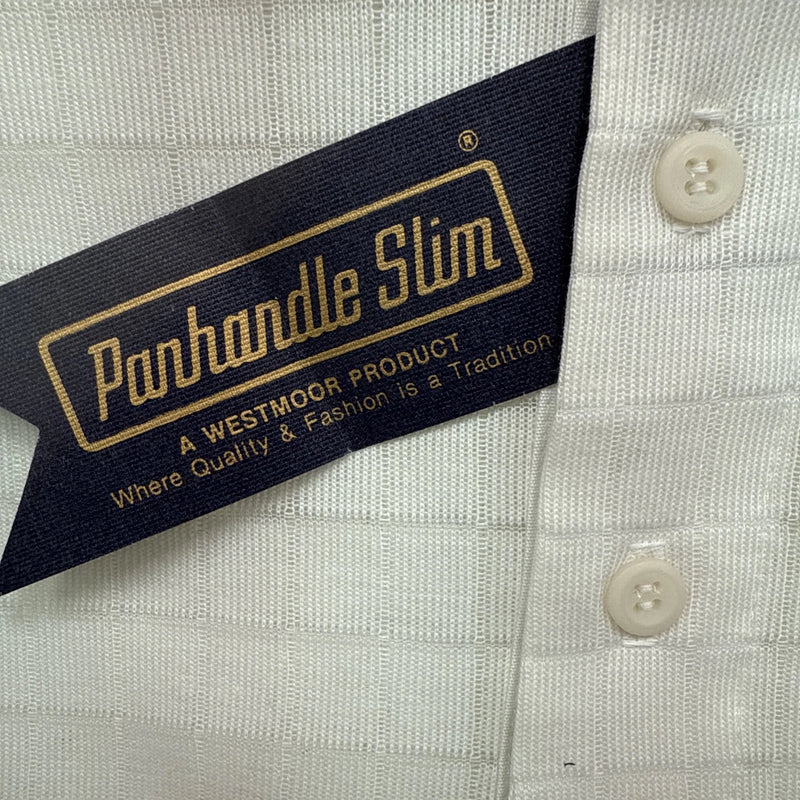 new men’s panhandle slim white grey polo small B-60