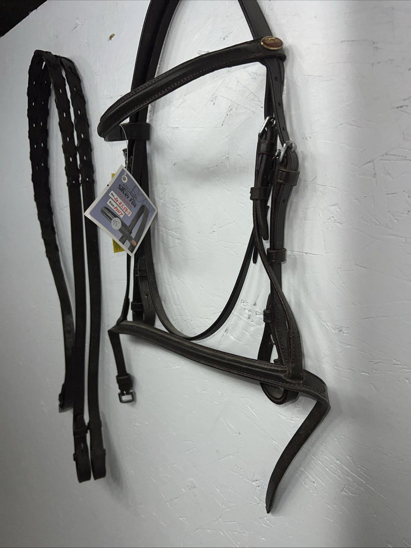 New Silver Fox Brown Pony Snaffle Bridle #20-8558-7 BB-15