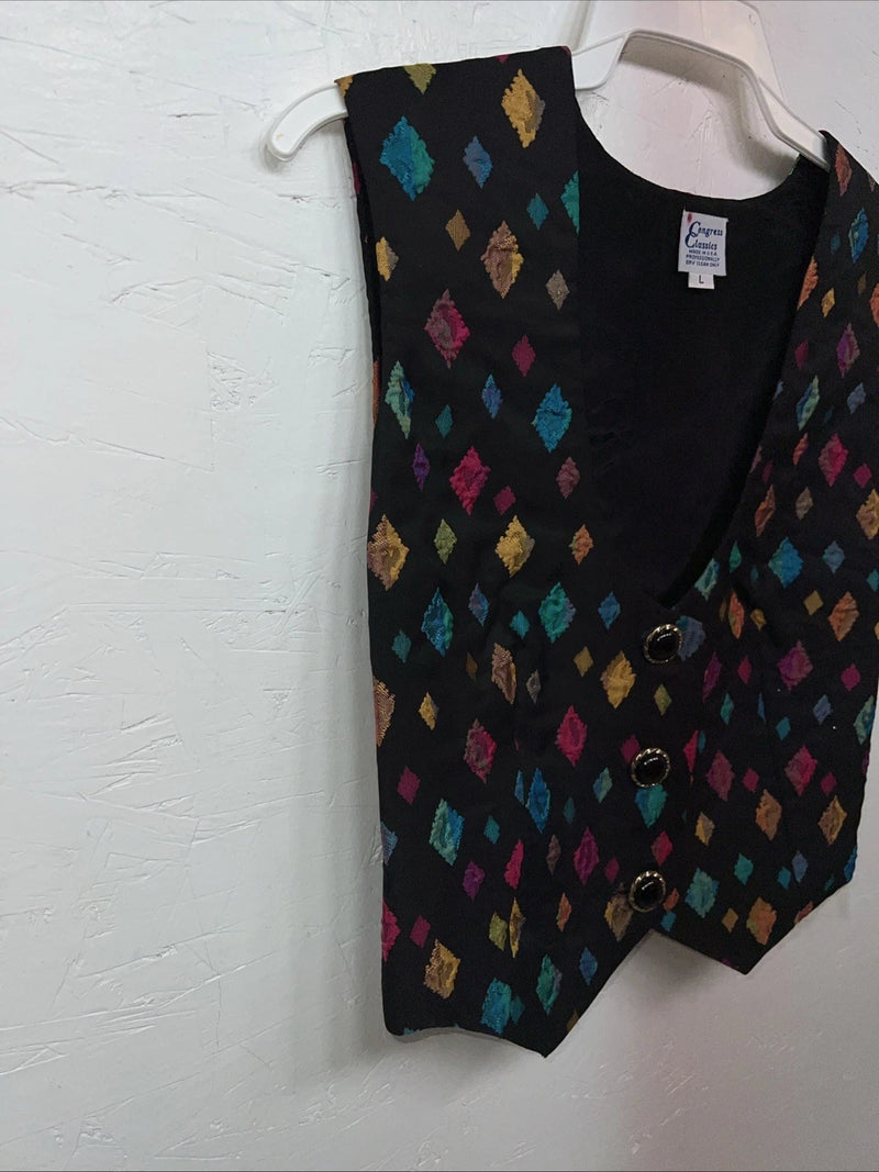 New Women’s Congress Classics Multicolor Western Show Vest Large E-601