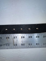 New Black Genuine Leather Textureed 28” Belt #02500 NN-58