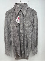 New Women’s Miller Brown Design Long Sleeve Pearl Snap Size 14.5 MM-28