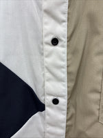 New Men’s Cowboy Threads Blue White Tan Long Sleeve Button Up Large Q-89