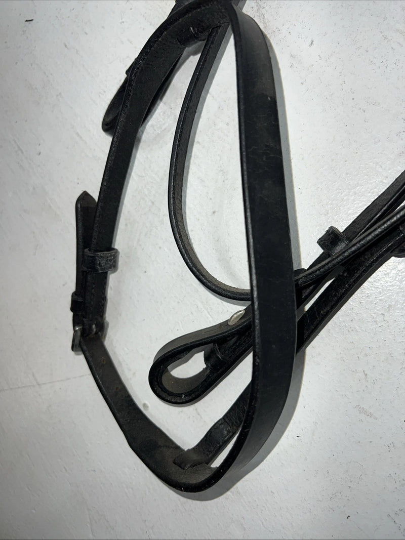 New Silver Fox Black Pony Snaffle Bridle #20-1189-2 BB-12