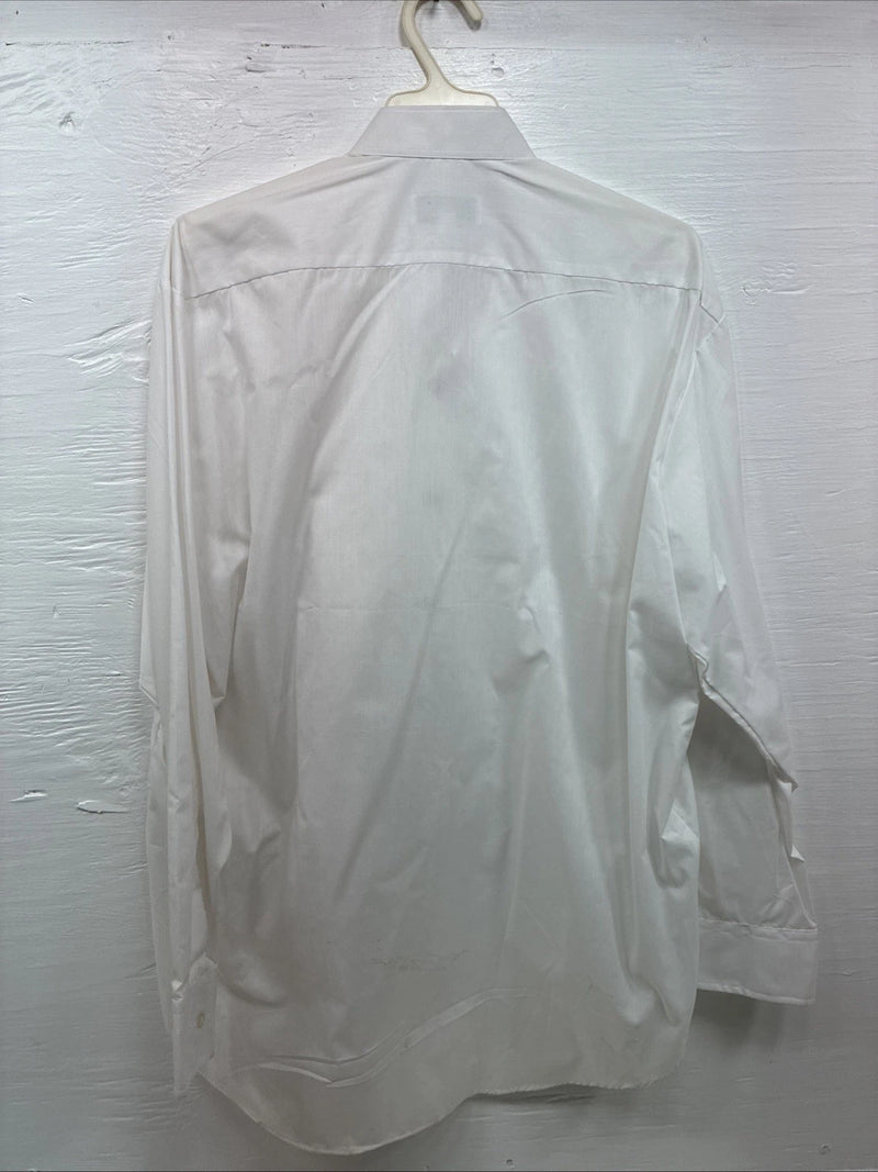 New Formal Mart White Long Sleeve Button Up English Shirt Large X-102