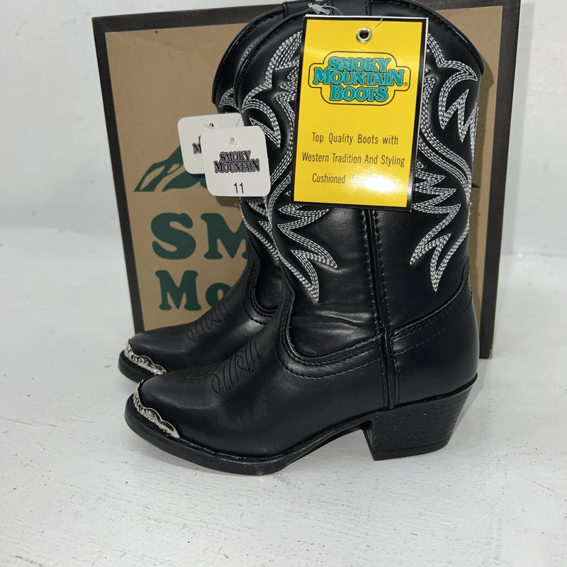 New Children’s Black Smoky Mountain Cowboy Boots. 1032BC 11 D. 24-79