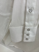 New Men’s Western Express White Western Long Sleeve Pearl Snap Large AA-40