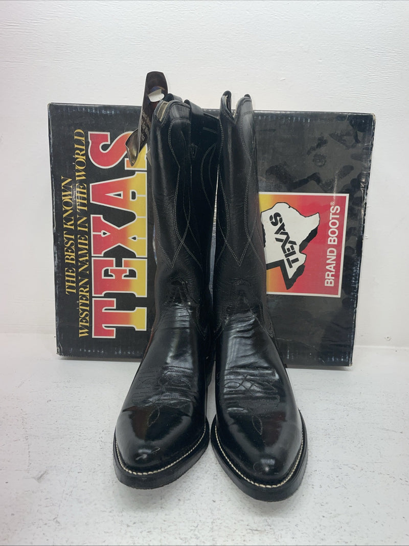 New Men’s Black Texas Brand Cowboy Boots. 8000 9.5 9 1/2 D. 5-9