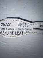 New White Genuine Leather Acme Silver Pendent 24” Belt #AB441 NN-41