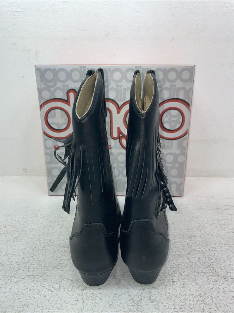 New Women’s Black With Fringe Dingo Cowboy Boots. 3220 5.5 5 1/2 D. 1-27