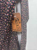 New Women’s Dickson Jenkins Floral Long Sleeve Pearl Snap Size 34 MM-104