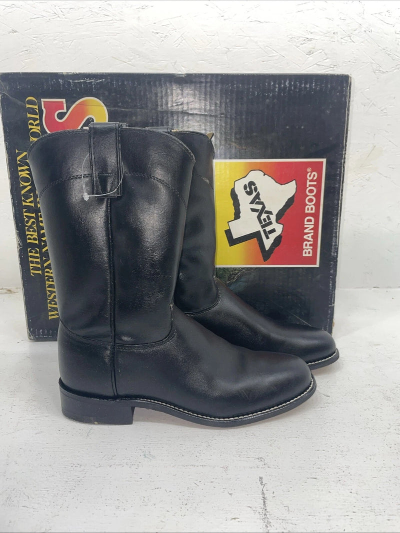 New Women’s Black Texas Brand Cowboy Boots. 4400 7 M. 18-20
