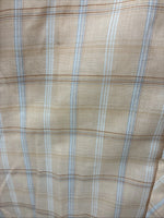New Men’s ELY Cattleman Orange Plaid Short Sleeve Pearl Snap Large CC-68