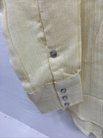 New Men’s Stockman Yellow Long Sleeve Pearl Snap 15 X 33 Medium AA-78